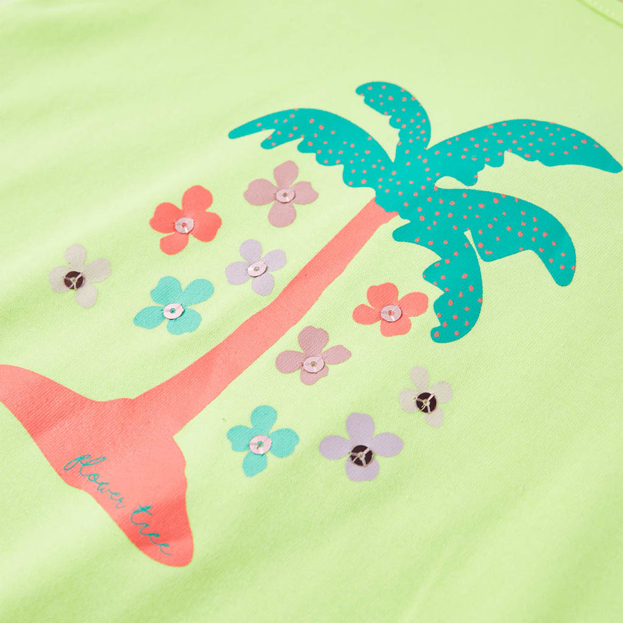 Kindershirt 116 fluorescerend geel Geel