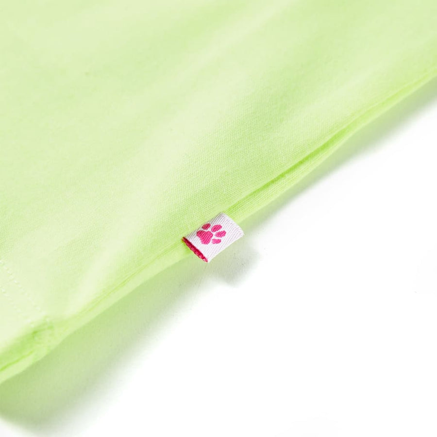 Kindershirt 116 fluorescerend geel Geel
