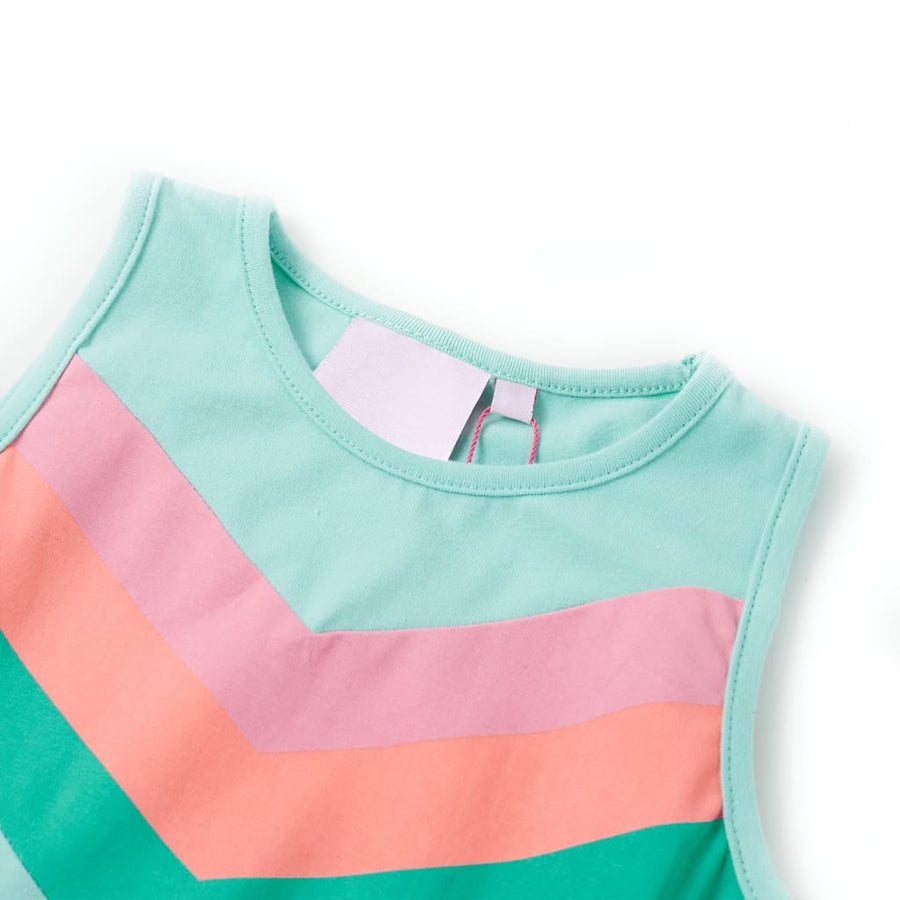 Kinderjurk met trekkoord 128 lichtmint 128