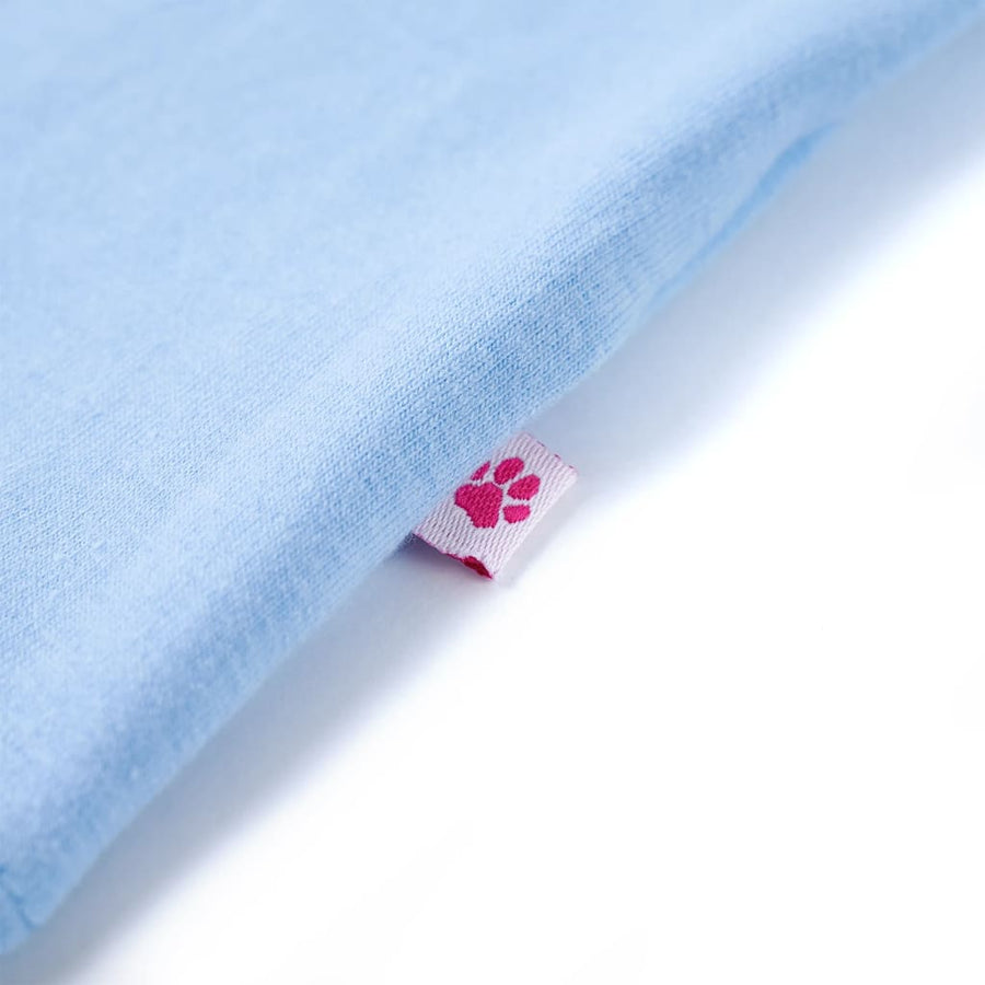 Kindershirt met ruches aan de mouwen 104 lichtblauw Blauw 104