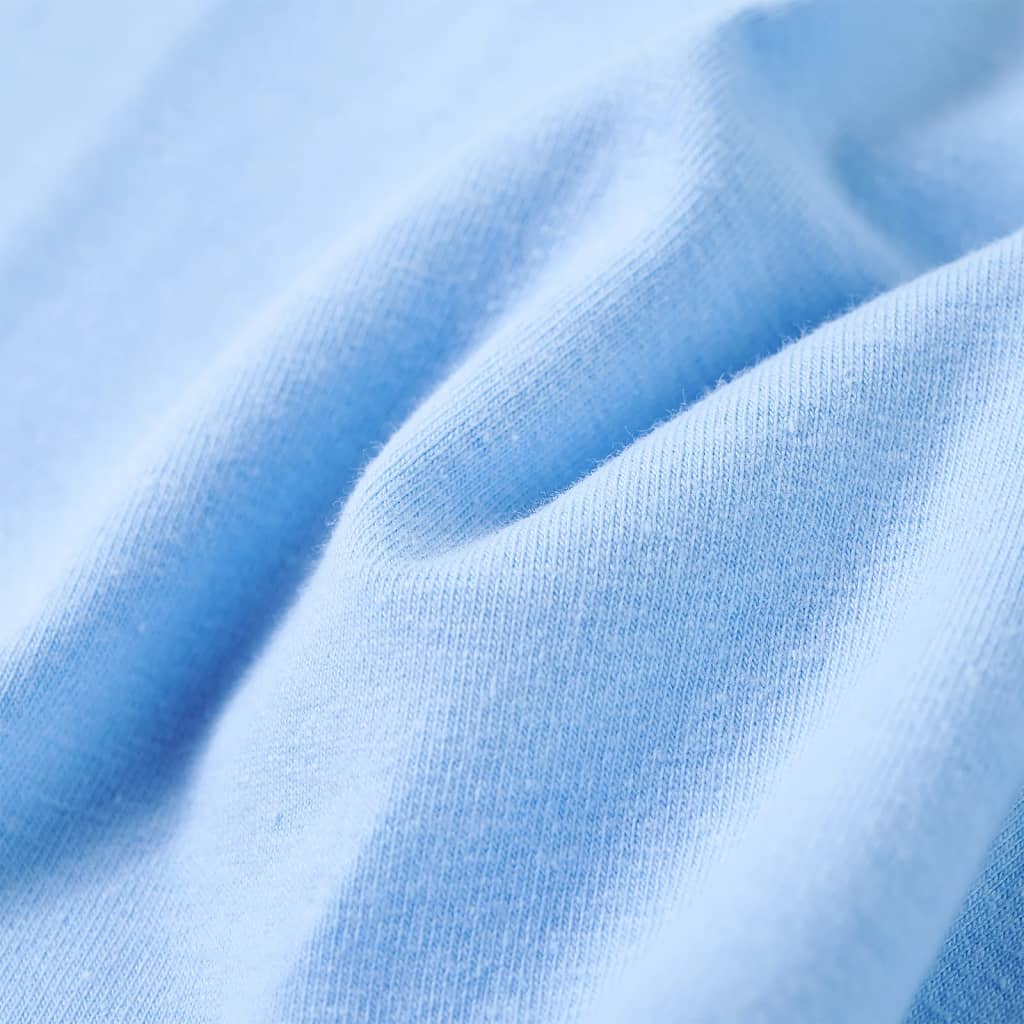 Kindershirt met ruches aan de mouwen 140 lichtblauw Blauw