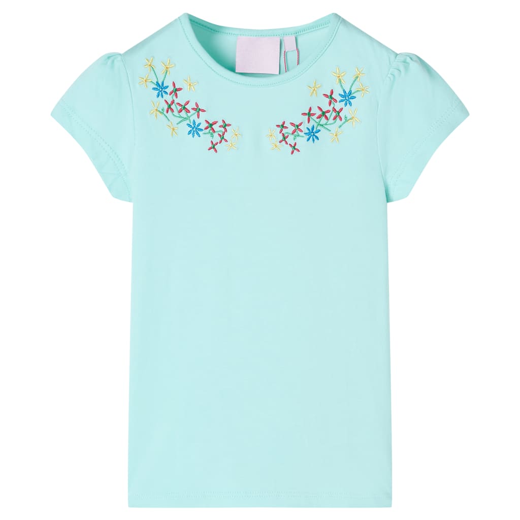 Kindershirt 128 lichtzeeblauw Aqua