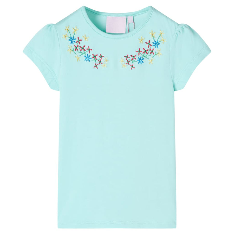 Kindershirt 128 lichtzeeblauw Aqua