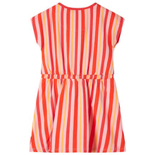 Kinderjurk met trekkoord 104 roze en rood