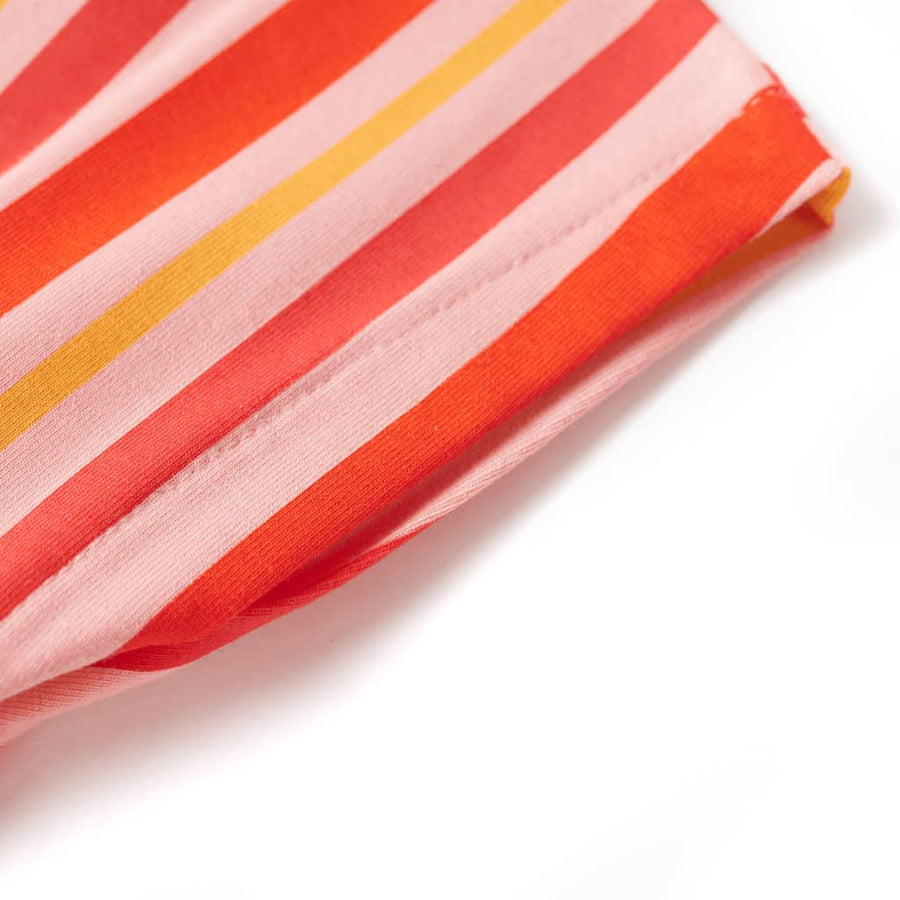 Kinderjurk met trekkoord 104 roze en rood