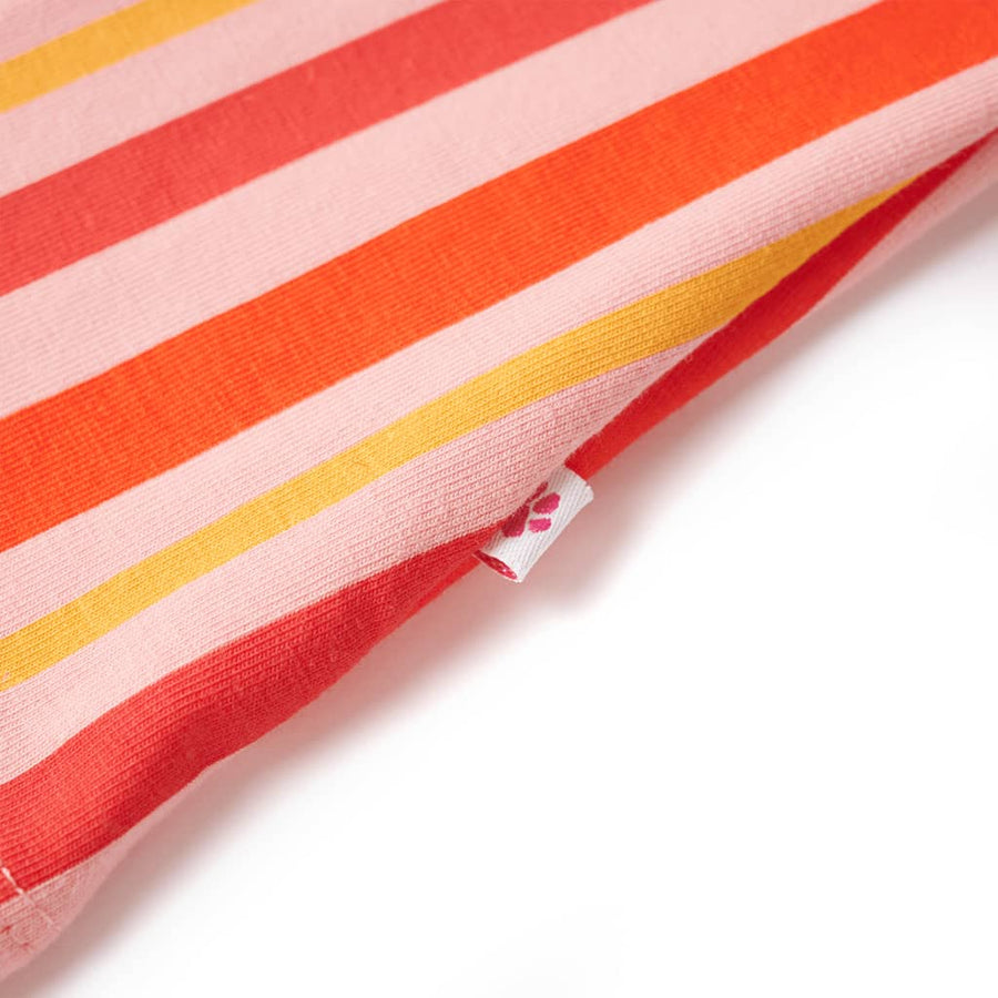 Kinderjurk met trekkoord 104 roze en rood