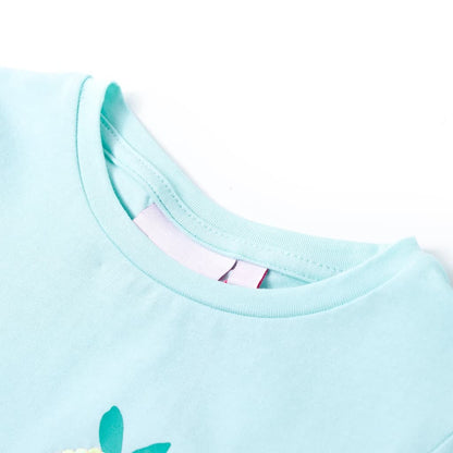 Kindershirt 116 lichtzeeblauw Aqua 116