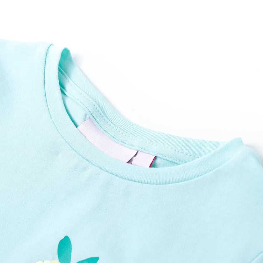 Kindershirt 116 lichtzeeblauw Aqua 116