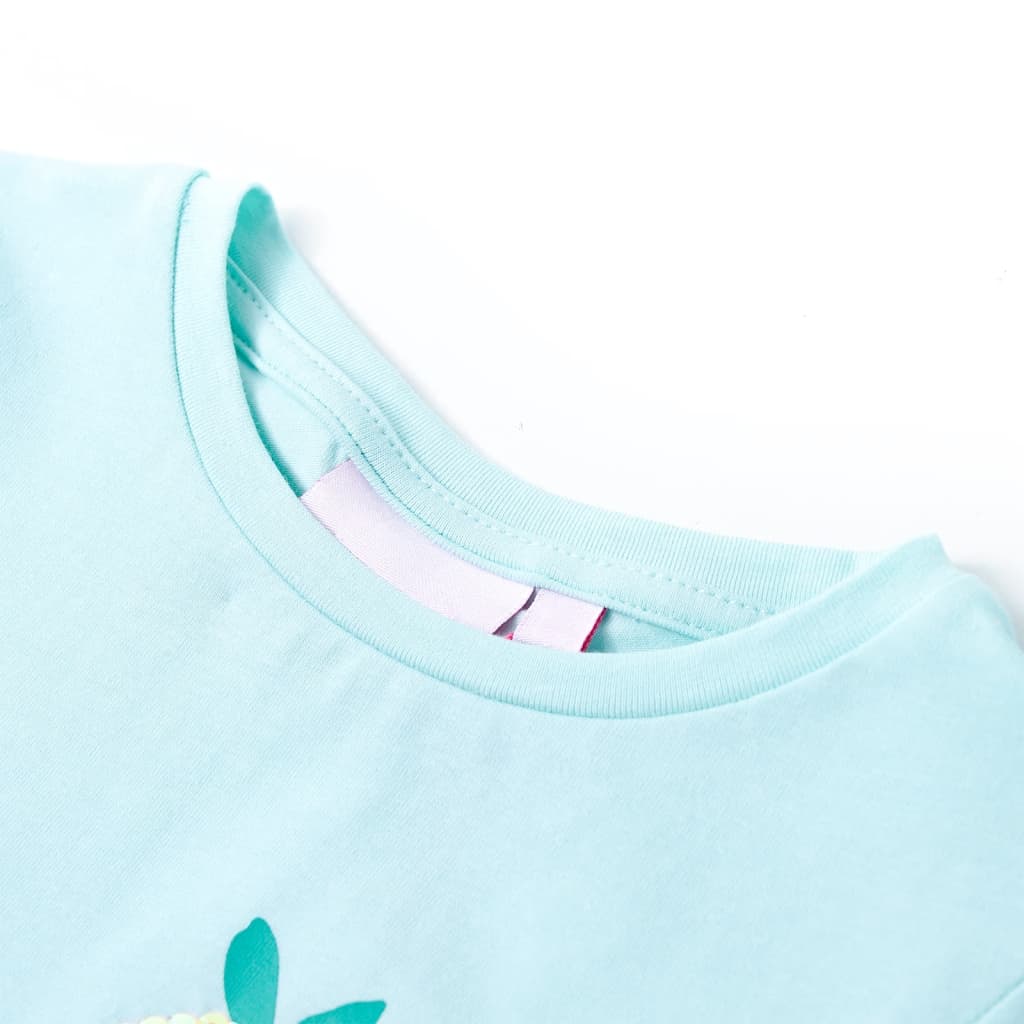 Kindershirt 128 lichtzeeblauw Aqua 128