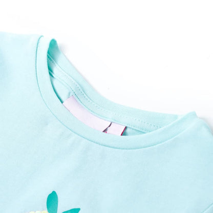 Kindershirt 128 lichtzeeblauw Aqua 128