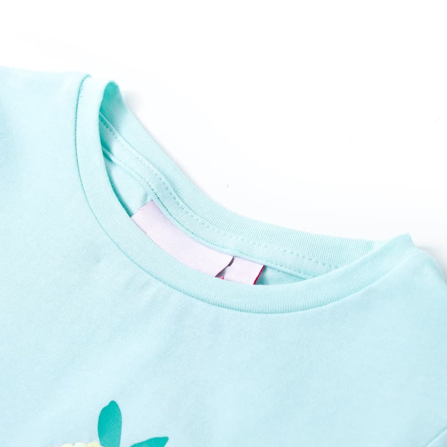 Kindershirt 128 lichtzeeblauw Aqua 128