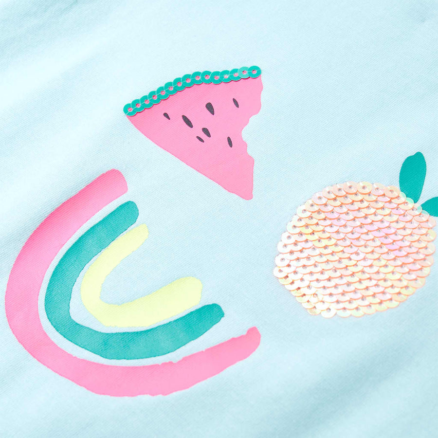 Kindershirt 128 lichtzeeblauw Aqua 128