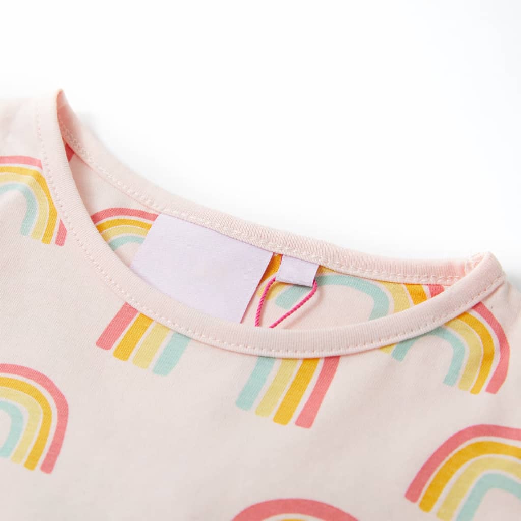 Kinderpyjama met korte mouwen 116 zachtroze 116
