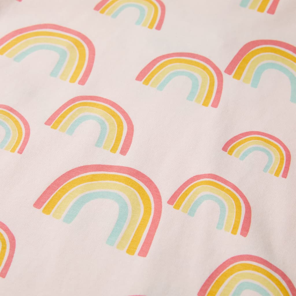 Kinderpyjama met korte mouwen 116 zachtroze 116