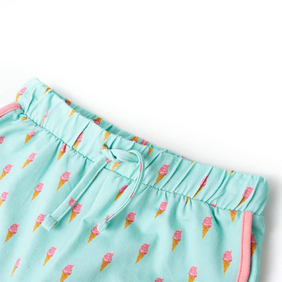 Kindershorts met trekkoord 104 lichtmintkleurig