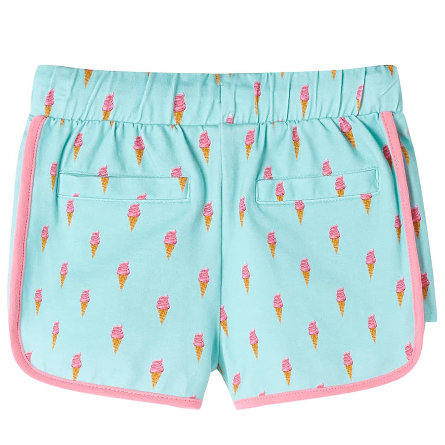 Kindershorts met trekkoord 116 lichtmintkleurig