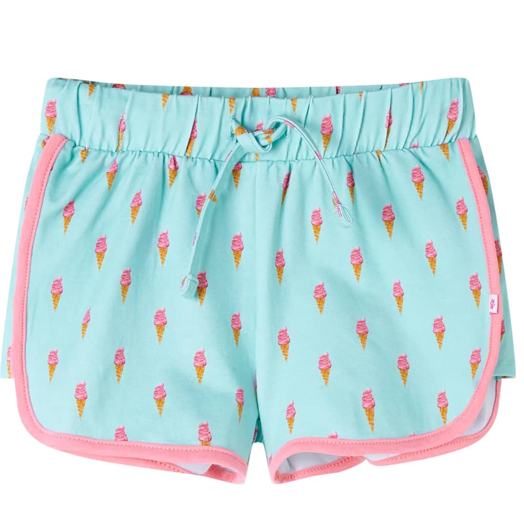 Kindershorts met trekkoord 140 lichtmintkleurig 140