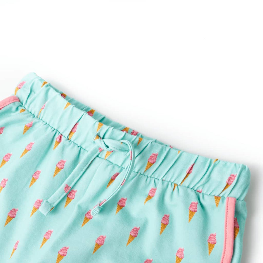 Kindershorts met trekkoord 140 lichtmintkleurig 140
