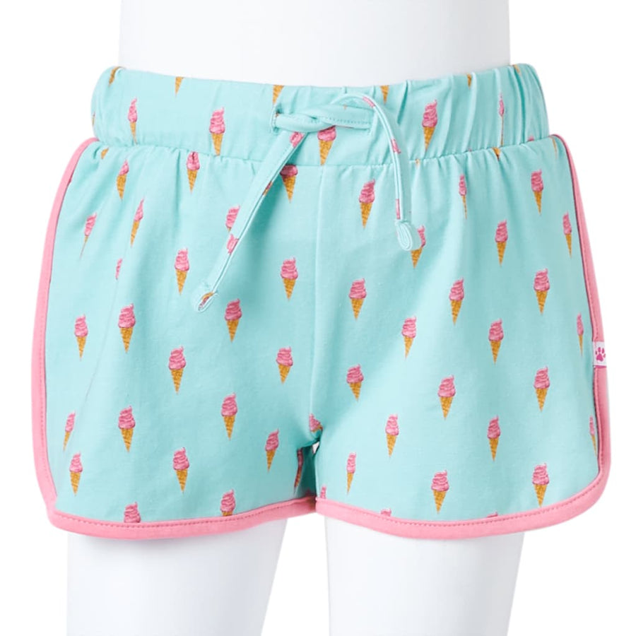 Kindershorts met trekkoord 140 lichtmintkleurig 140