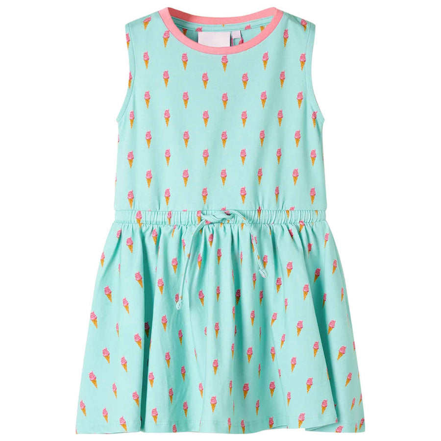 Kinderjurk met trekkoord 128 lichtmint 128