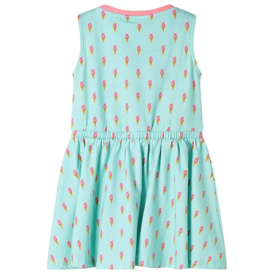 Kinderjurk met trekkoord 128 lichtmint 128