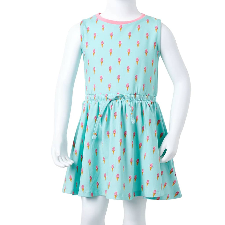 Kinderjurk met trekkoord 128 lichtmint 128