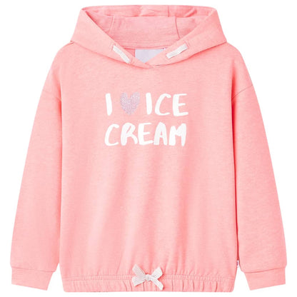 Kindertrui met capuchon 104 felroze Roze 104