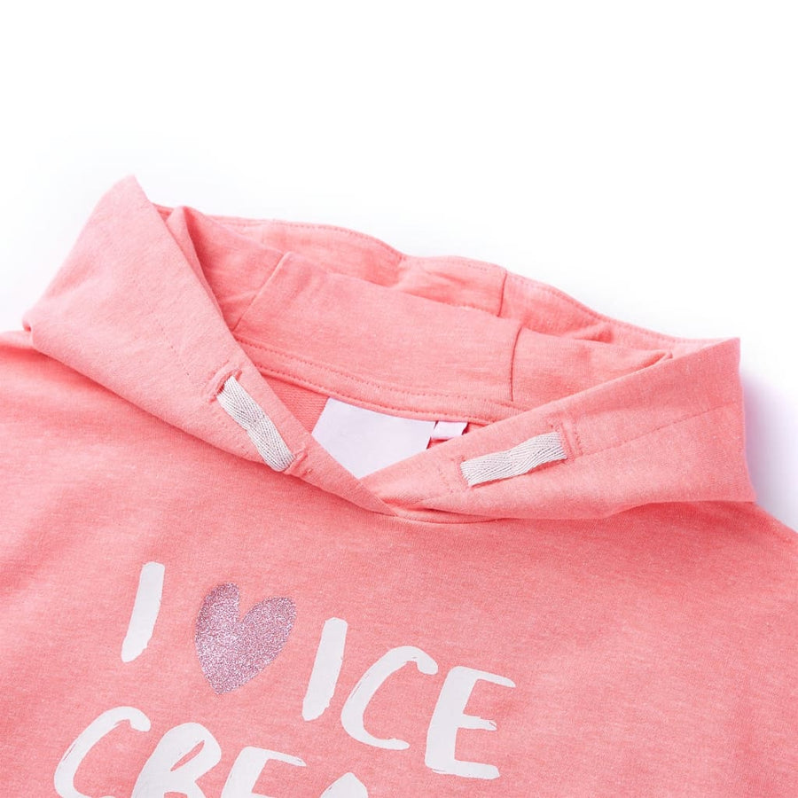Kindertrui met capuchon 104 felroze Roze 104