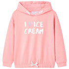 Hooded children's jumper 128 bright pink