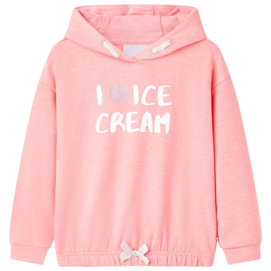 Kindertrui met capuchon 128 felroze Roze 128