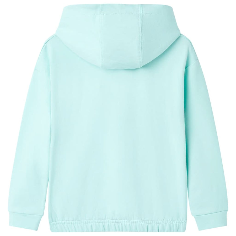 Kindertrui met capuchon 128 lichtzeeblauw Aqua