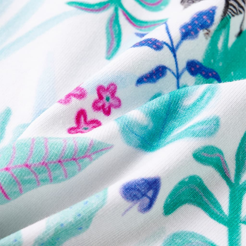 Kindershorts met trekkoord 92 ecru en donkermint 92