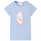 Kindershirt 116 blauw katoen
