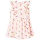 Girls' ruffled dress 92 soft pink