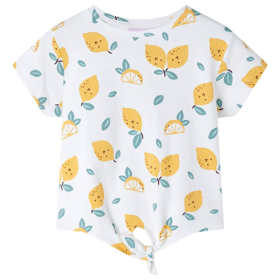 Kindershirt met knoop in de zoom 92 ecru 92
