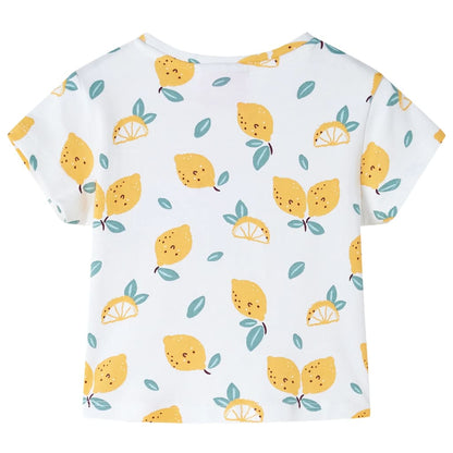 Kindershirt met knoop in de zoom 116 ecru 116