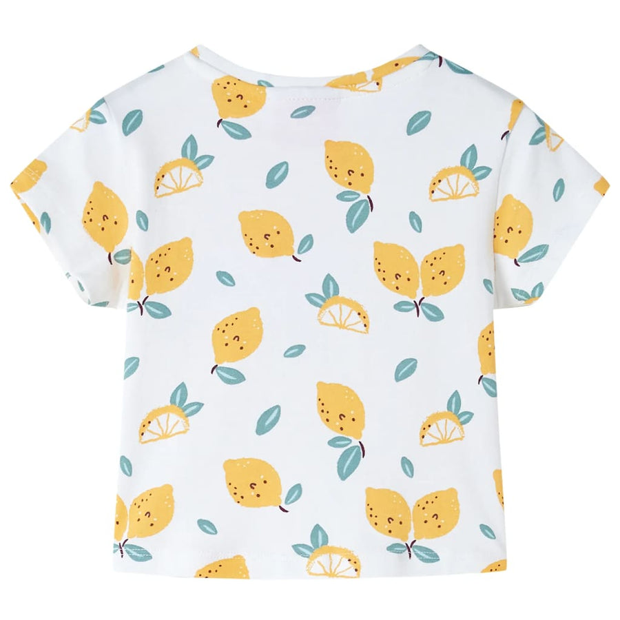Kindershirt met knoop in de zoom 116 ecru 116