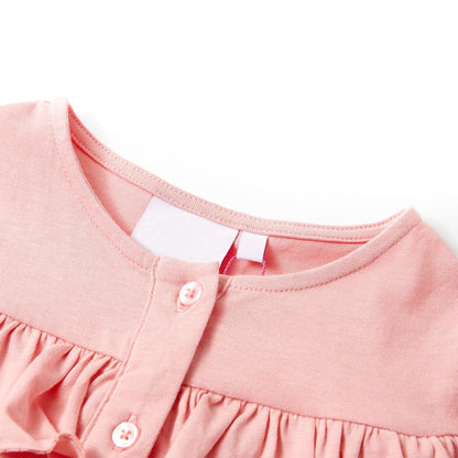 Kindershirt 104 middelblauw Roze 104