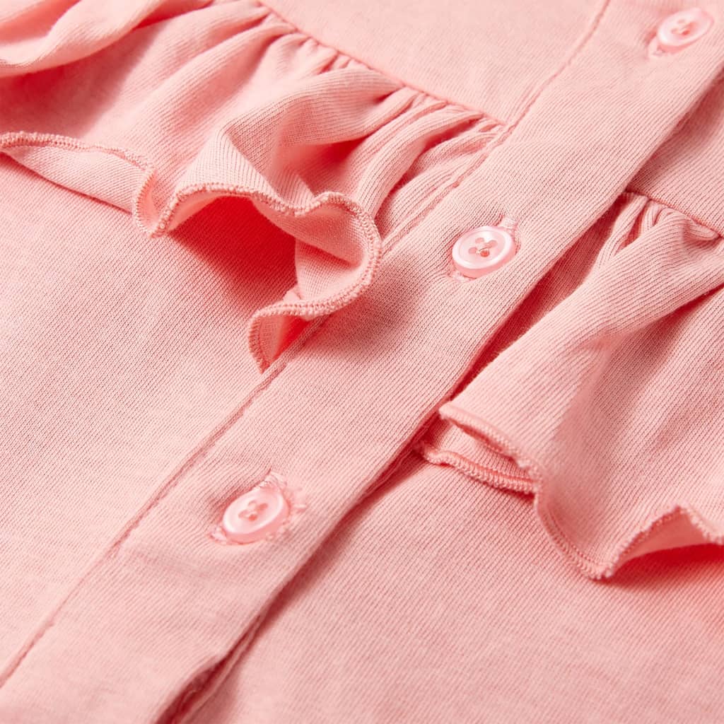 Kindershirt 104 middelblauw Roze 104