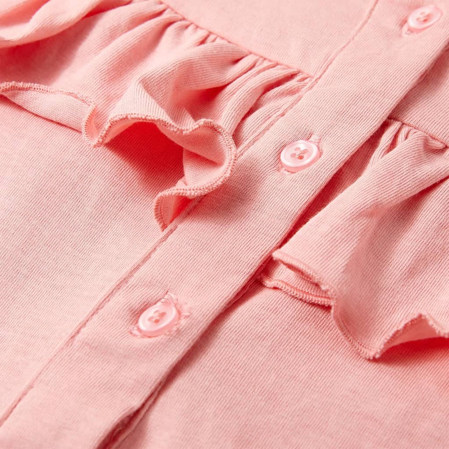 Kindershirt 104 middelblauw Roze 104