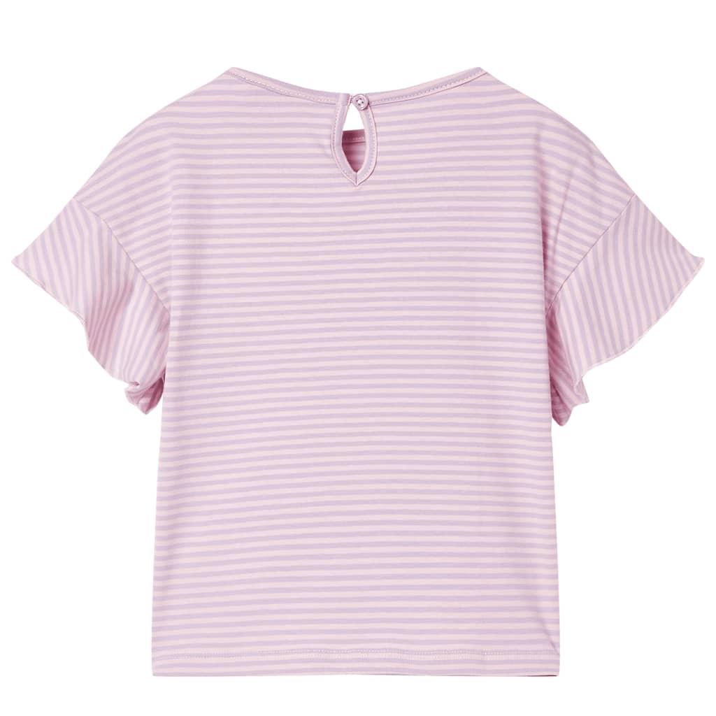 Kindershirt met mouwen met ruches 104 lila