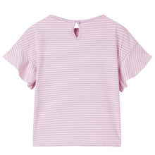Kindershirt met mouwen met ruches 104 lila