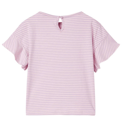 Kindershirt met mouwen met ruches 104 lila