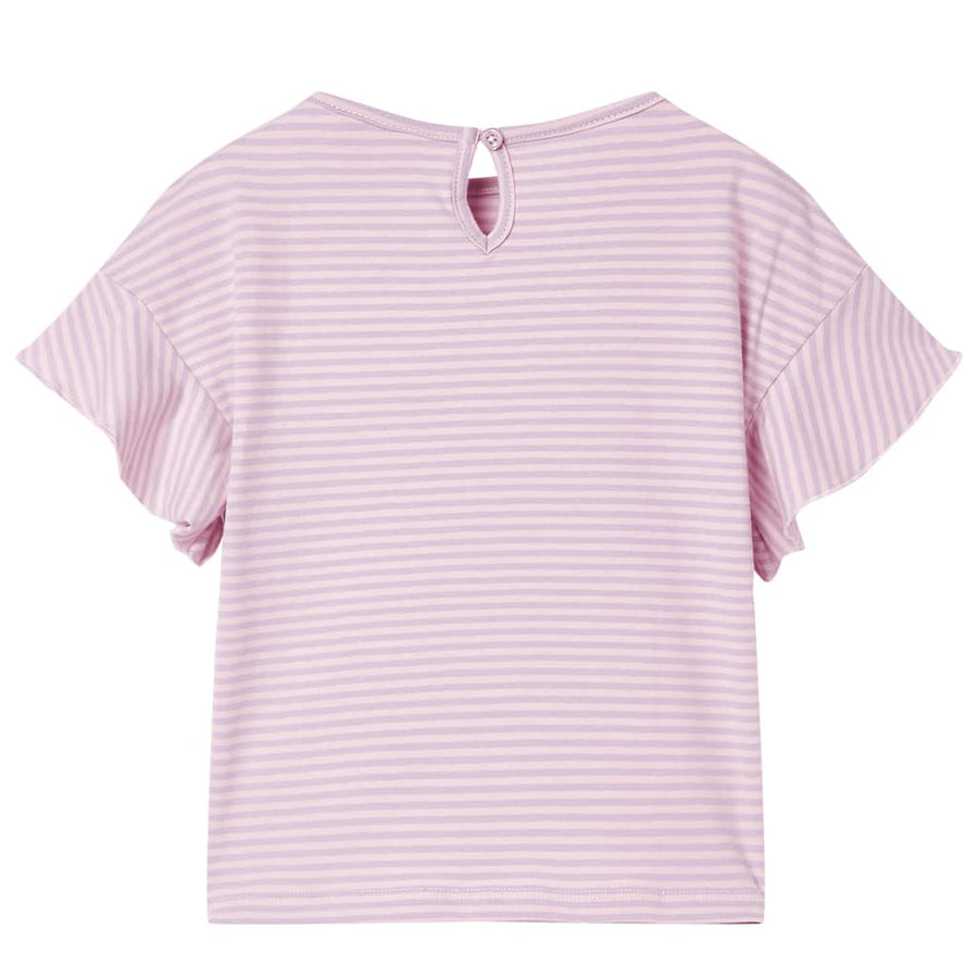 Kindershirt met mouwen met ruches 104 lila