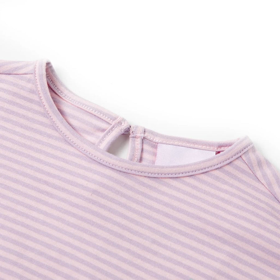 Kindershirt met mouwen met ruches 104 lila