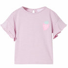 Children's t-shirt with ruffled sleeves 116 lilac