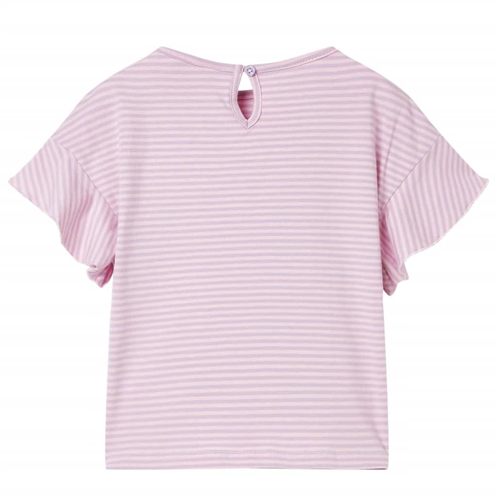 Kindershirt met mouwen met ruches 116 lila