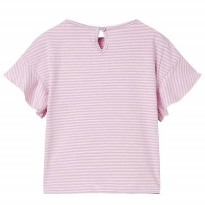 Kindershirt met mouwen met ruches 116 lila