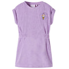 Kinderjurk 92 lila katoen polyester