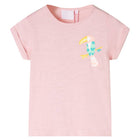 Kindershirt 140 lichtroze katoen
